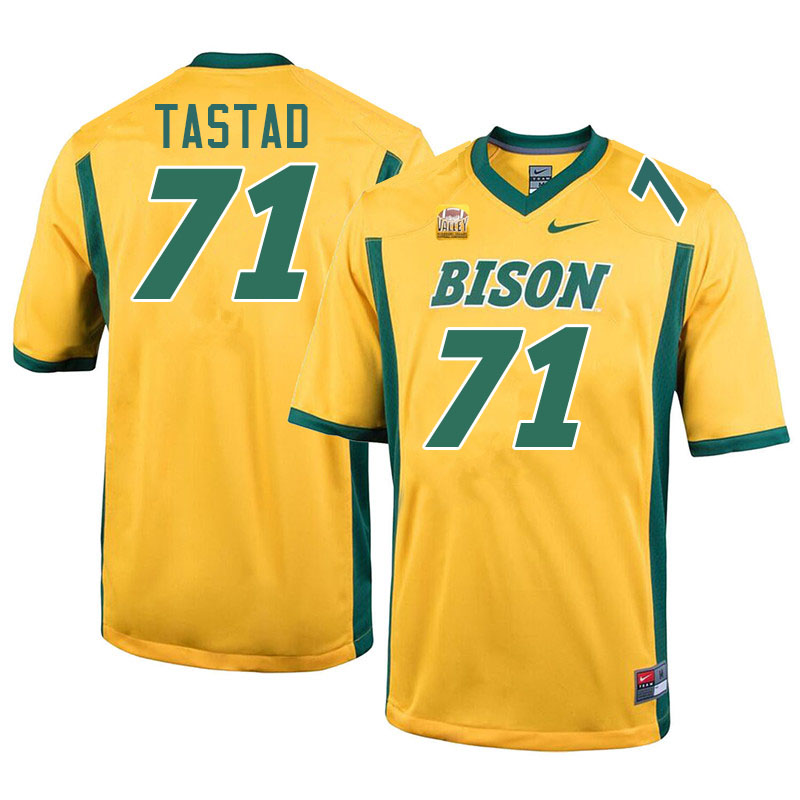 North Dakota State Bison #71 Nate Tastad College Football Jerseys Stitched-Yellow